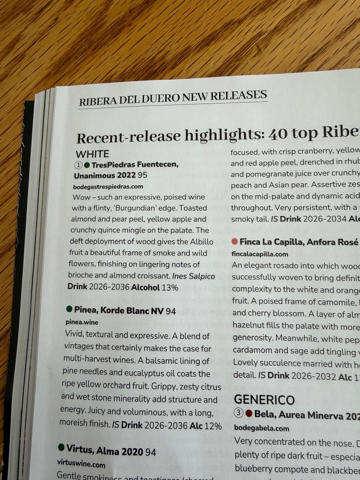 Tasting note for Unanimous 2022 in Decanter, October 2026