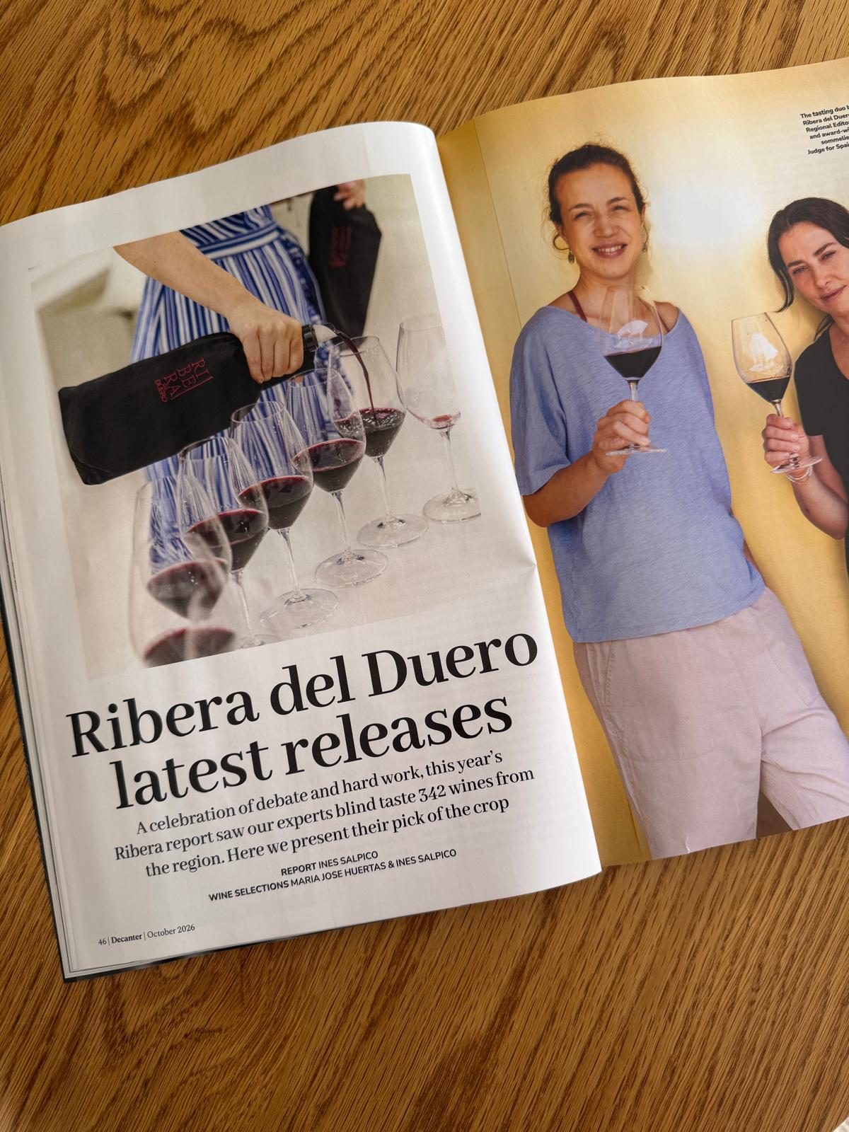 Page 50 of Decanter, October 2026: “40 top Ribera del Duero wines”
