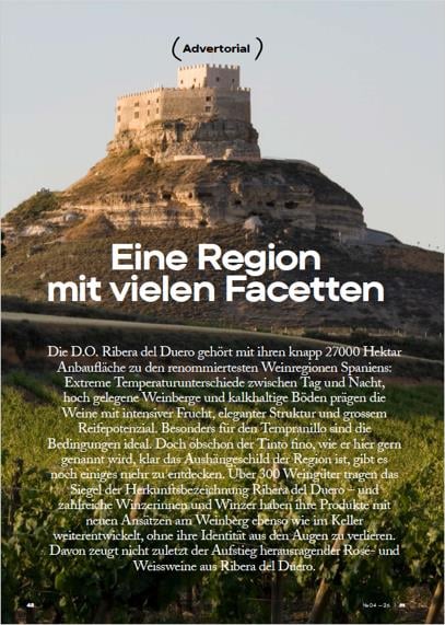 Opening page of «Eine Region mit vielen Facetten» in marmite no. 4, 2026